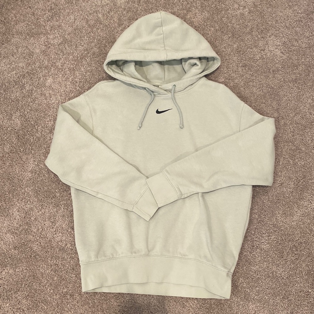 Pastel Green Oversized Nike Hoodie (Size: XS)